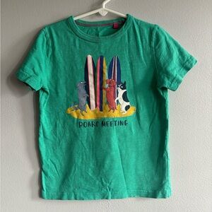 Boden Teal Kids T-Shirt with Surfing Dogs
